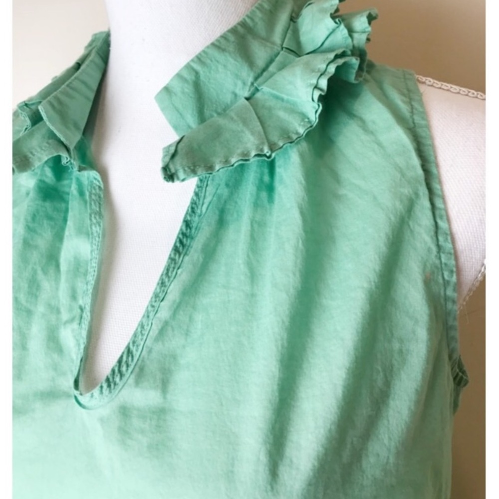 GAP Mint Ruffle Neck Blouse - Picture 2 of 3